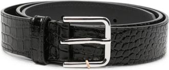 Frankie Shop Toni Leren Riem - Dames - Riemen - Zwart - S - Leer - Accessoires