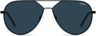 Quay Australia Hold Please 55mm Aviator Sunglasses in Black/smoke 2 at Nordstrom Rack