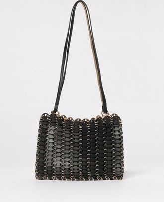 Paco Rabanne Borsa a spalla in pelle con lavorazione ricamata a dischi Rabanne