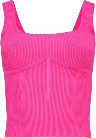 Fleur du Mal Jolie Tank Top in Wild Pink at Nordstrom, Size X-Small