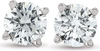 Pompeii3 1/2Ct Certified Diamond Screw Back Studs in 14k White or Yellow Gold Lab Grown