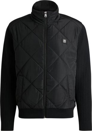 HUGO BOSS Stijlvol Vest - Heren - Winterjassen - Zwart - XL - Wol - Jassen