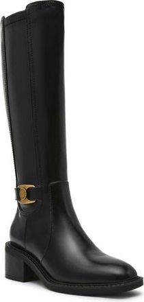 Anne Klein Anessa Boot in Black Smooth at Nordstrom, Size 6.5