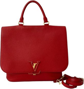 Louis Vuitton Red Color Leather Handbag Shoulder Bag Tote Bag (Pre-Owned)