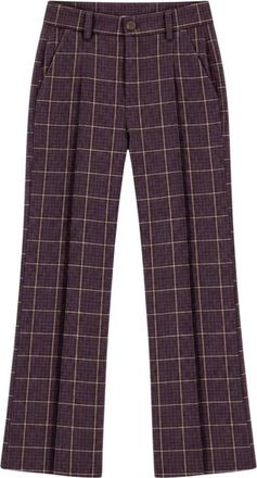 Marella Emmsteppa Straight Broeken - Dames - Straight fit broeken - Paars - 2XS - Broeken