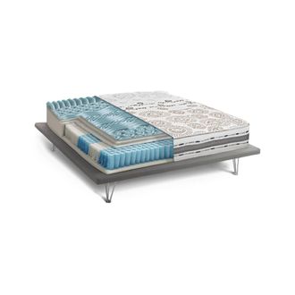 Dmora Dmora - Colch&oacute;n Cuadrado Y Medio Dcapril, Funda Extra&iacute;ble En Memory Foam Y Micromuelles Independientes, 100% Made In Italy, Anti&aacute;caros E Hipoalerg&eacute;nic