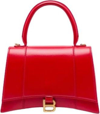 Balenciaga Pre-owned Hourglass Handbag - Dames - Vintage Handtas - Rood - ONE Size - Leer - Vintage