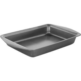 Gibson Bakers Friend 16.75 Inch Nonstick Steel Roasting Pan in Grey at Nordstrom