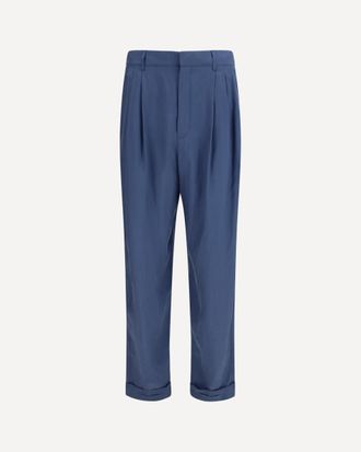Saint Laurent Pantaloni sartoriali con cintura in seta habutai Man 46