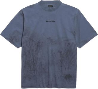 Balenciaga T-shirt met logo - Groen