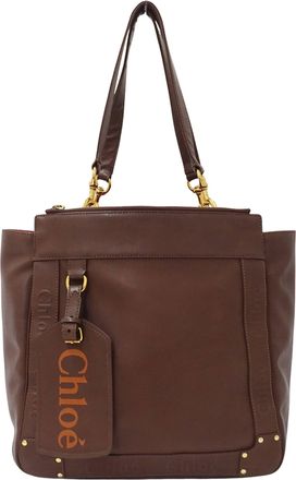 Chlo&eacute; Brown Leather Handbag Tote Bag (Pre-Owned)