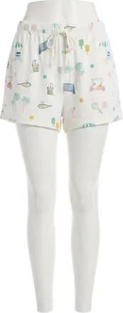 Z Supply Court Sports Pajama Shorts In White