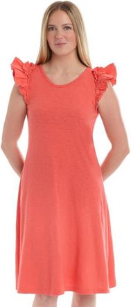 Wilt Ruffle Shoulder Tank Dress in Calypso Coral at Nordstrom, Size X-Small