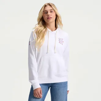 Nike Houston Texans Rivalries Collection Sideline Nike Womens Dri-FIT NFL Pullover Hoodie in White | 03C310A9H-3NE