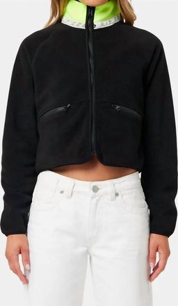 Abrand Cropped Fleece Jacket In Multi