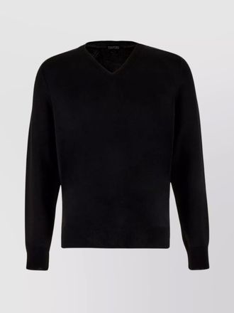 Tom Ford silk ribbed v-neck sweater