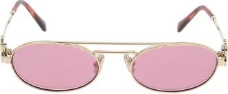 Miu Miu Accessoires, unisex, Beige, ONE Size, Stijlvolle zonnebril met uniek ontwerp