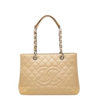 Chanel Pre-owned Tote Bags, female, Beige, Size: ONE SIZE Pre-owned Vintage Tote Bag