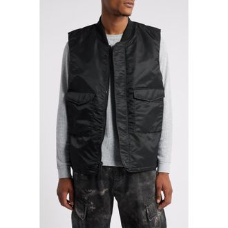 Alpha Industries MA-1 Mod Water Resistant Vest in Black at Nordstrom, Size Small