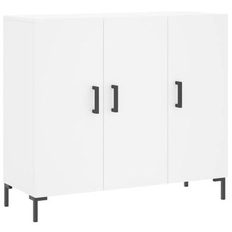 Berkfield Home Sideboard White 90x34x80 cm Engineered Wood | Size: 90 x 34 x 80 cm
