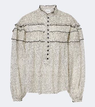 Isabel Marant Doane polka-dot cotton voile blouse