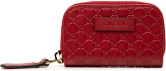 Gucci Red Color Leather Coin Purse/Coin Case (Pre-Owned)