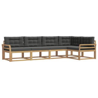 vidaXL Conjunto De Sof&aacute;s De Exterior 4 Pcs Blanco Y Antracita Vidaxl