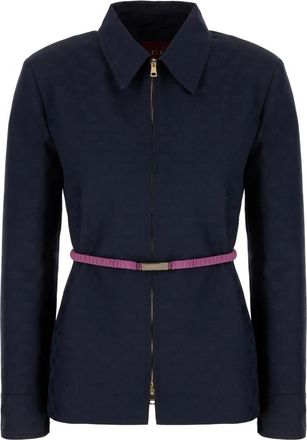 Gucci GG Zipped Jacket - Dames - Zomerjassen - Blauw - M - Jassen