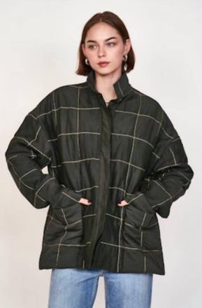 Mirth Tahoe Quilted Jacket In Black Olive