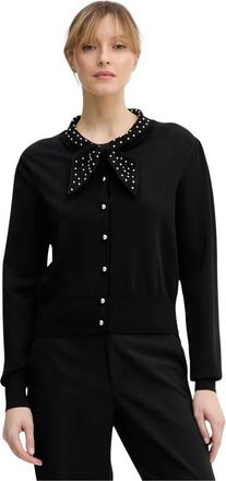 Fracomina Cardigan - Dames - Vesten - Zwart - XS - Nylon - Truien & Vesten