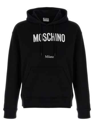 Moschino Mens Logo Print Hoodie