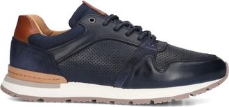 Ambitious Schoenen, Heren, Blauw, 44 EU, Leer, Blauwe Lage Sneakers voor Heren