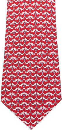 Ferragamo Red Printed Tie