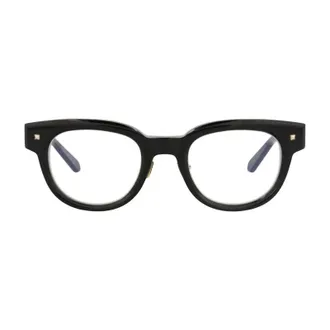 Valentino VLX-163-AFA Square Full-Rim Acetate Eyeglasses - Black
