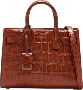 Saint Laurent Brown Sac De Jour Nano Satchel