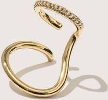 Otiumberg 14kt Gold Vermeil Pave Sonder Cuff in Yellow Toned Gold at Nordstrom