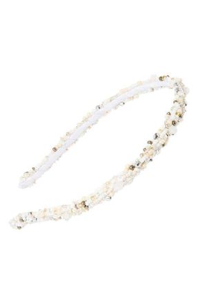 L. Erickson Positano Beaded Headband in White Multi at Nordstrom