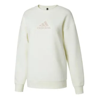 adidas (WMNS) adidas Graphic Crew Sweatshirt Asia Sizing White Putty Mauve IY5388