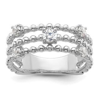 Diamond2Deal 14k Gold Lab Grown Diamond Wedding Band Ring 0.37Ct Clarity- VS Color- D-E