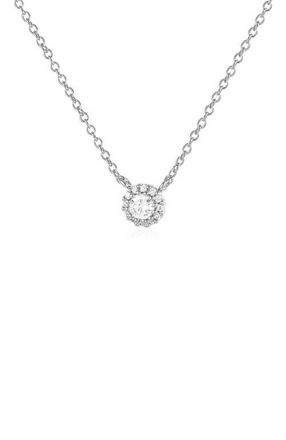 Untamed Petals Angel Crystal Pendant Necklace in Silver at Nordstrom