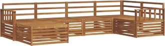 vidaXL Conjunto De Sof&aacute;s De Exterior 6 Uds. Natural Vidaxl