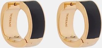 Toteme Orecchini a cerchio Signature bagnati in oro