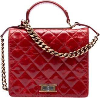 Chanel Pre-owned Quilted Satchel - Dames - Vintage Handtas - Rood - ONE Size - Leer - Vintage