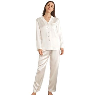 LilySilk 22 Momme Full Length Silk Pajamas Set