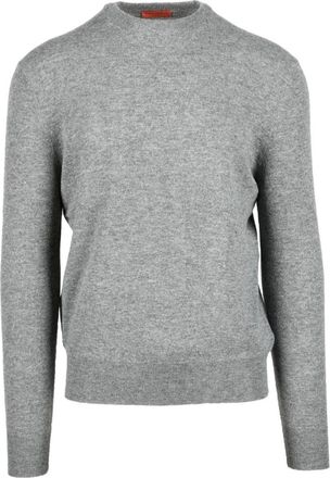Ballantyne Wollen Gebreide Trui - Heren - Ronde hals truien - Grijs - 2XL - Wol - Truien & Vesten