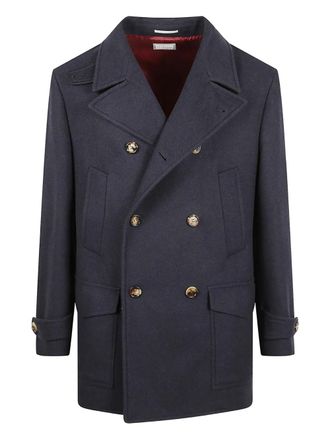 Brunello Cucinelli Jas met dubbele rij knopen - Blauw