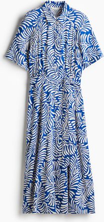 H&M Blusenkleid mit Bindegürtel - Blue