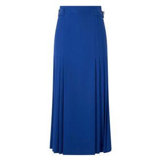 Alberta Ferretti Pleated Midi Skirt - female - Alberta Ferretti - Midi Skirts - Blue - S - Skirts
