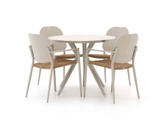 Manifesto Furniture Manifesto Talvullia/Sora &oslash;90cm dining tuinset 5-delig stapelbaar