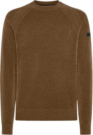 Roberto Ricci Design Velvet Round Knit - Heren - Ronde hals truien - Groen - L - Polyester - Truien & Vesten